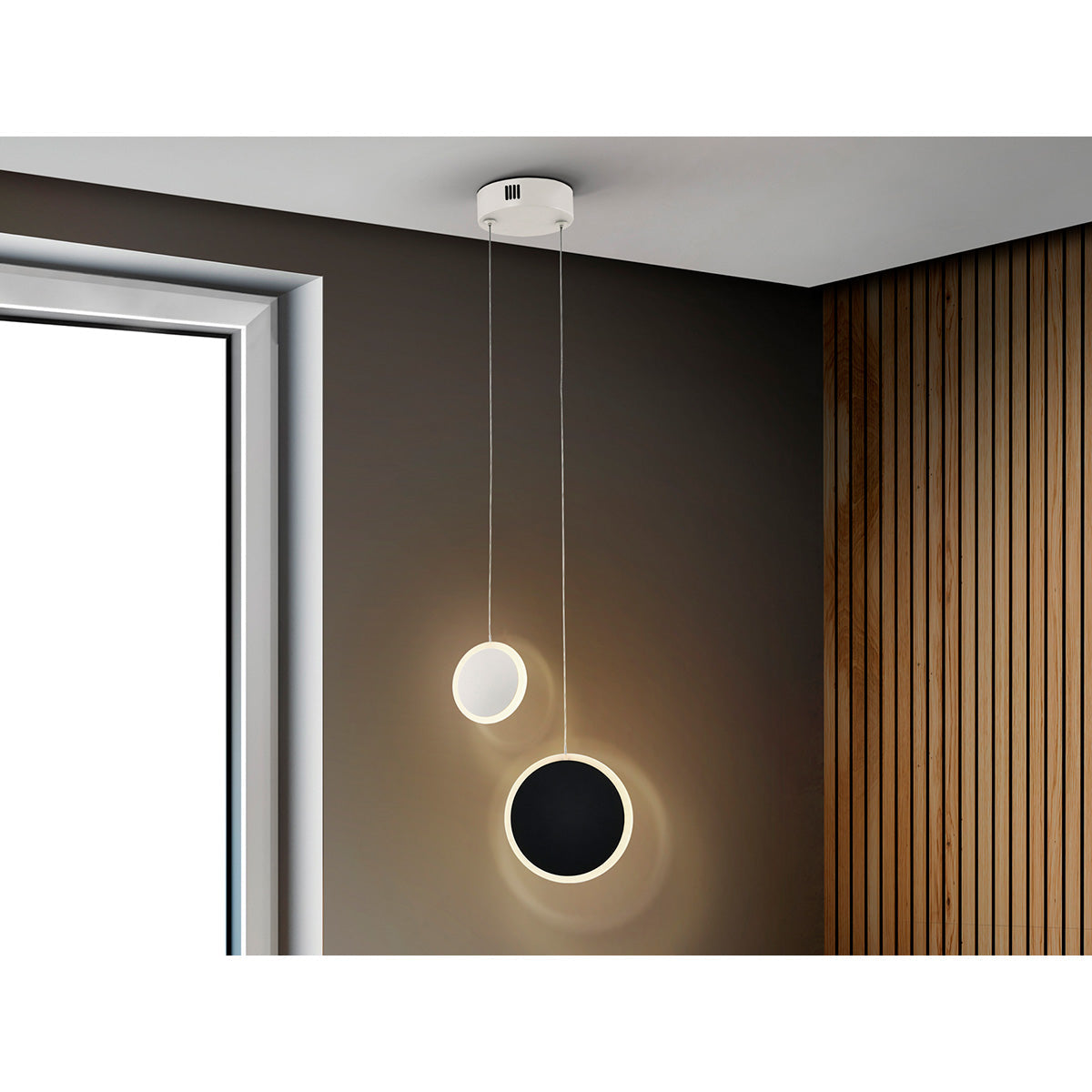 DUO - LAMPĂ 2L ALB-NEGRU