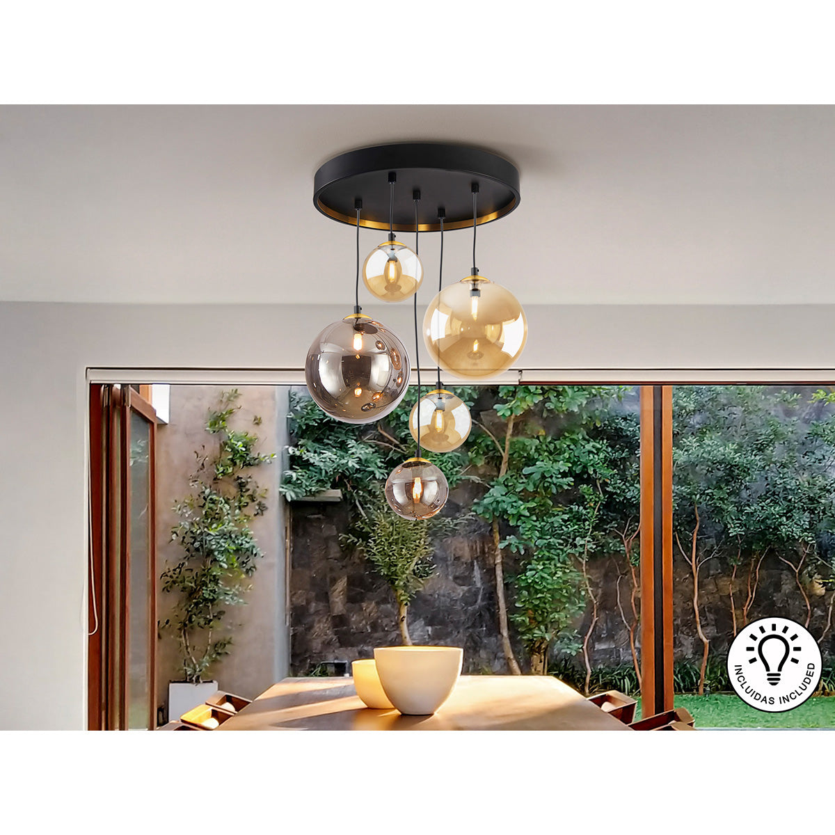 ÎNTUNERIC - LAMPĂ 5L NEGRU-ALAMĂ