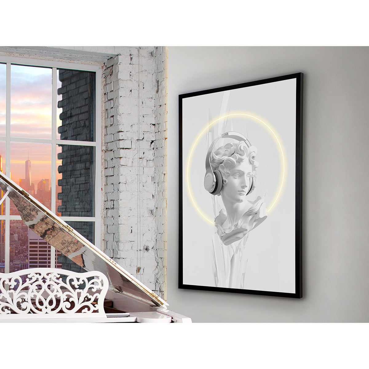 BUSTO BLANCO - RAMĂ LUMINĂ LED 80x120