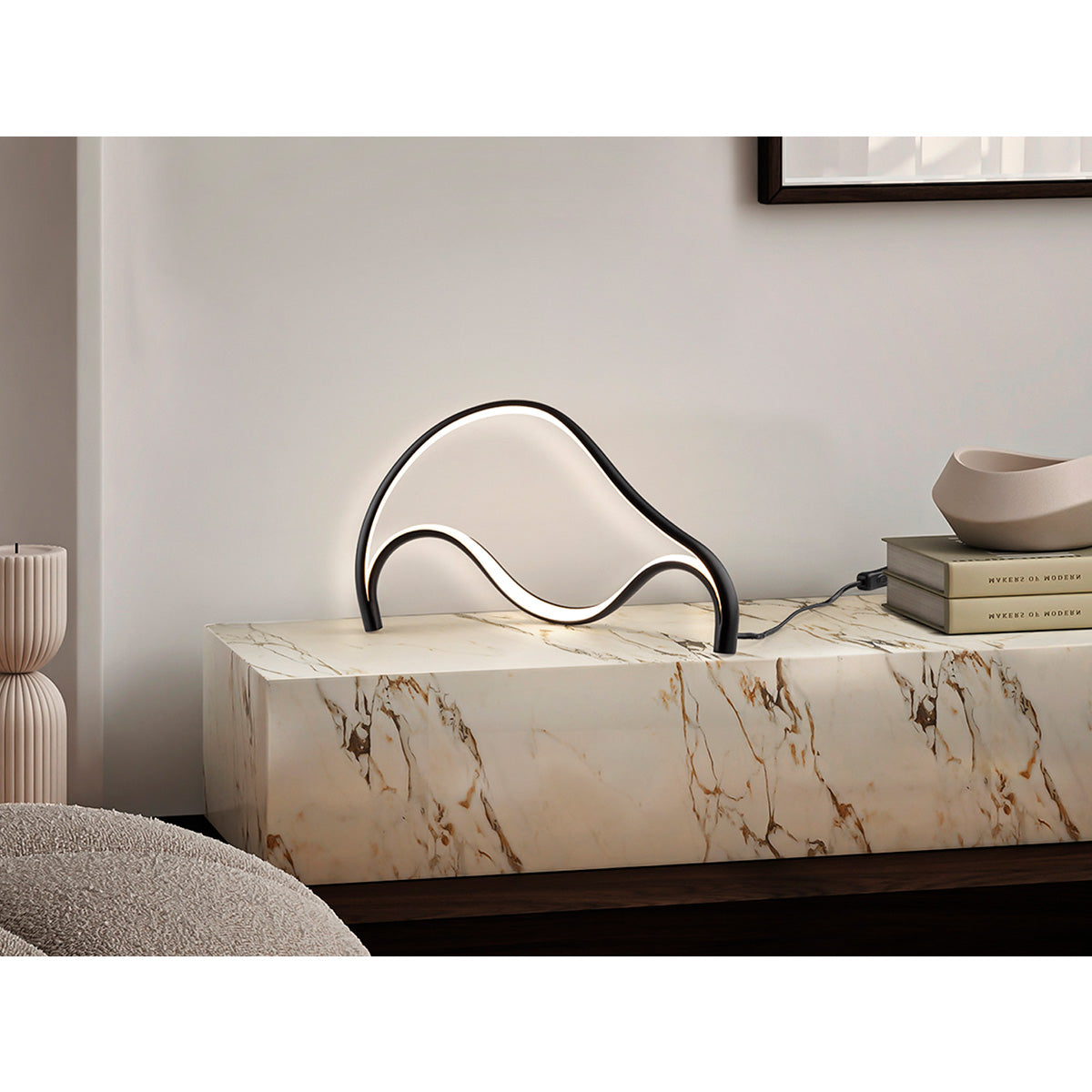 DANZA - LAMPĂ DE MASĂ NEAGRĂ