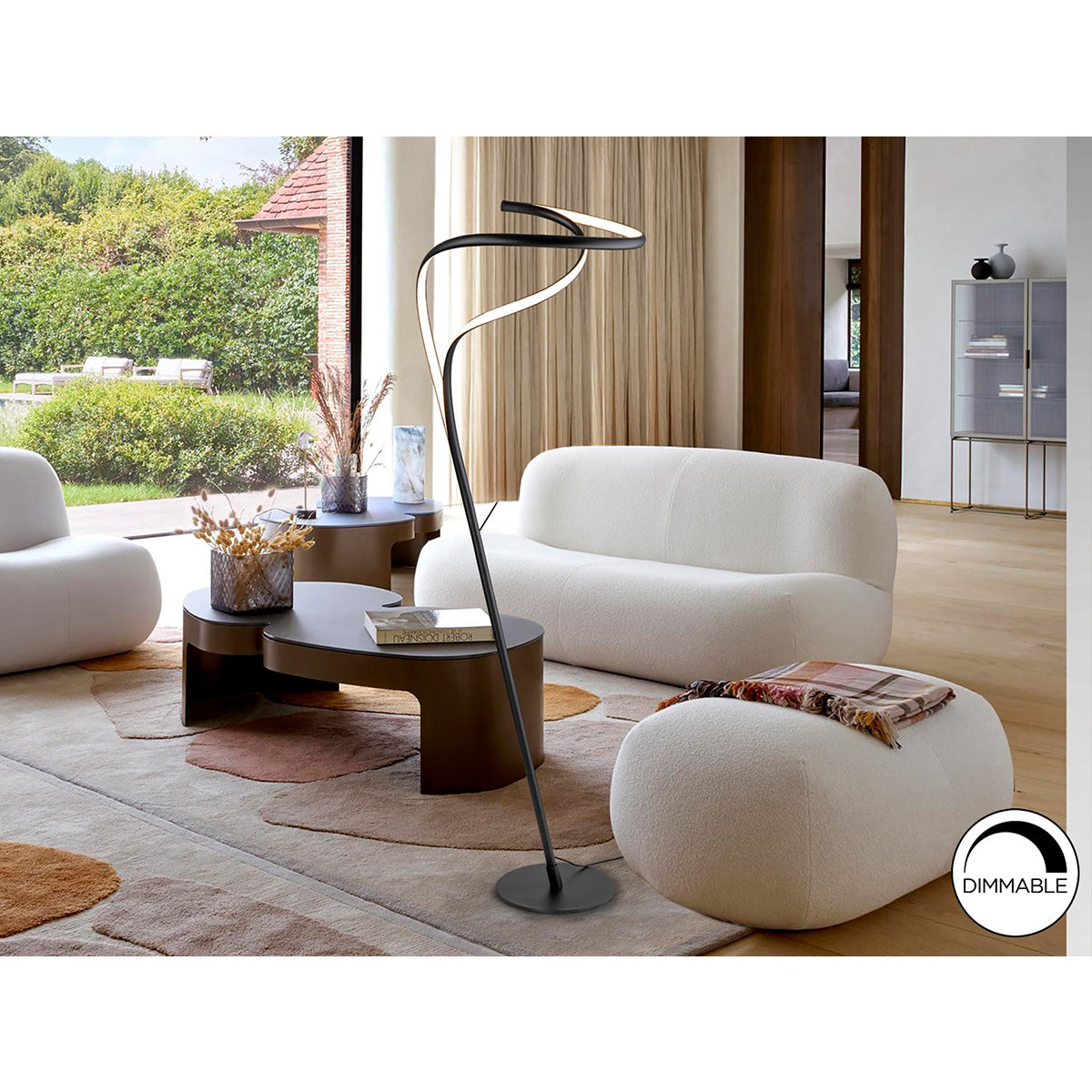 DANZA - LAMPĂ DE PODEAR NEAGRĂ