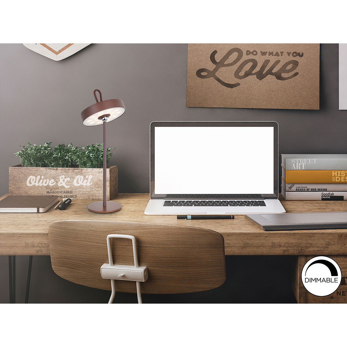 Lampă de masă LED GONG CORTEN