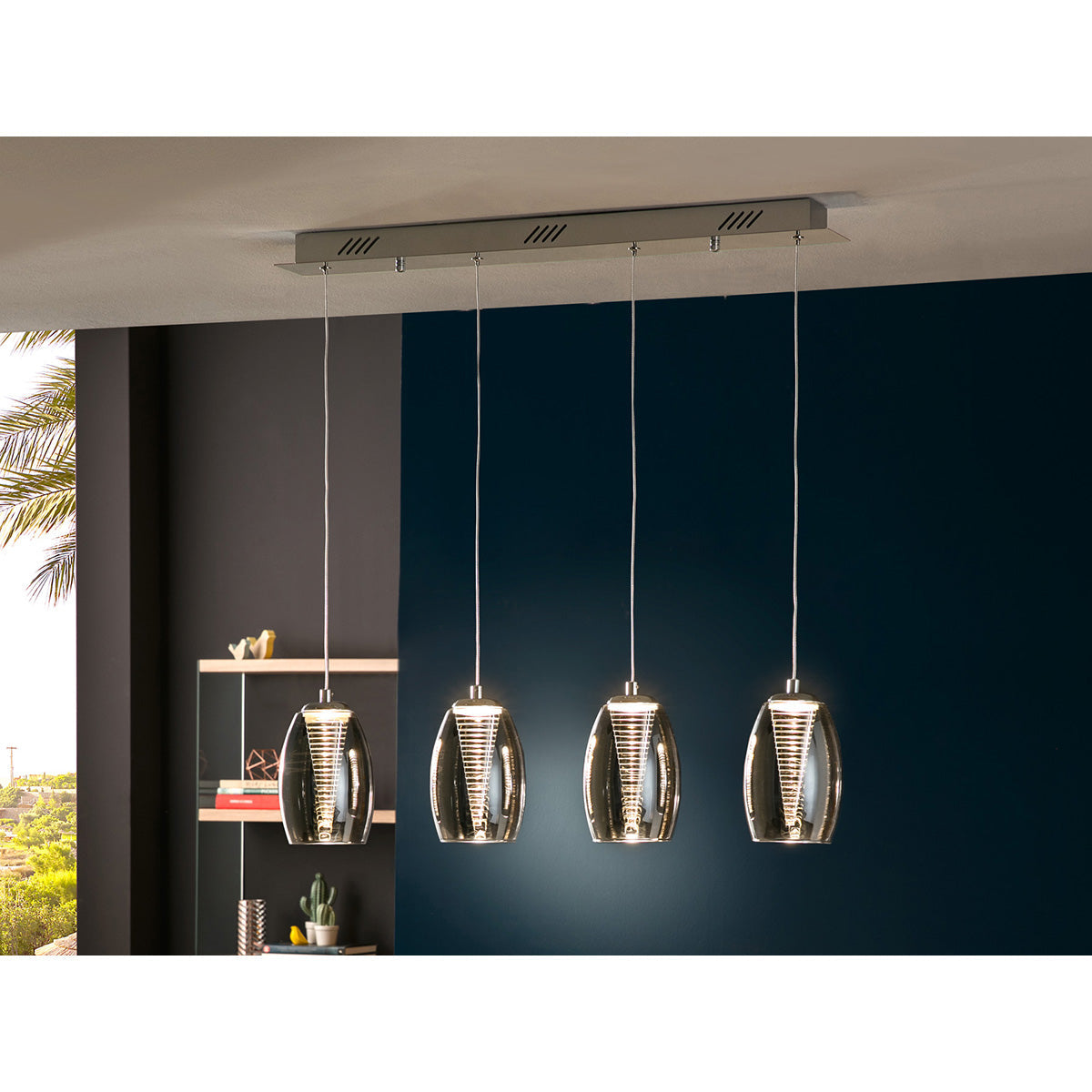 Lampă Nebula 4L. LED, Crom