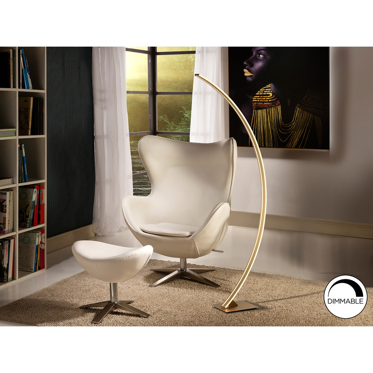 Lampă de podea ARCUS, aurie