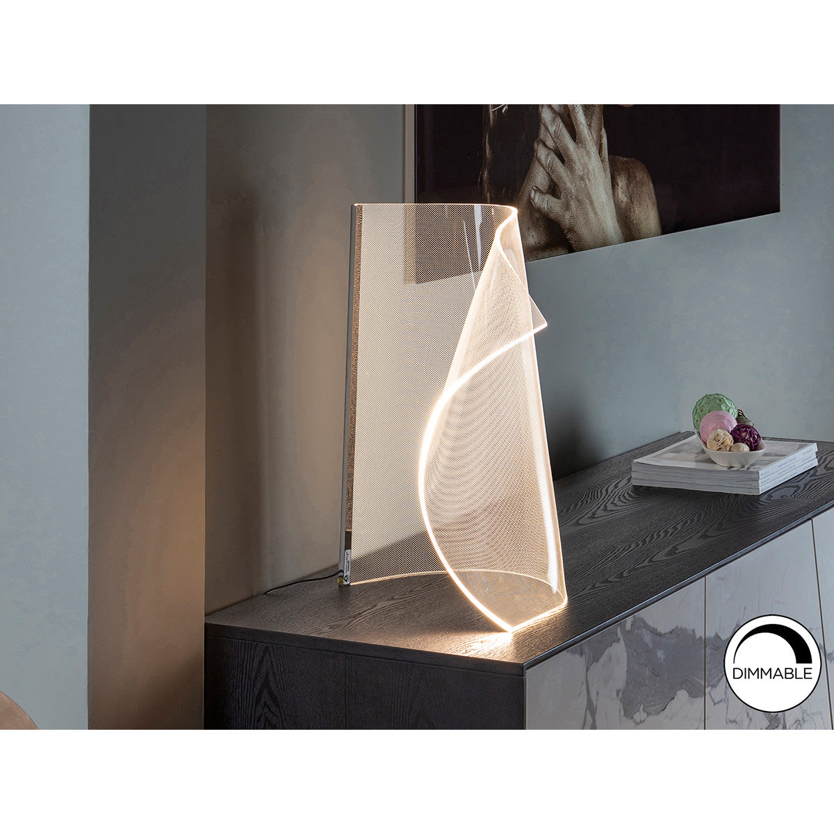 LAMPĂ DE MASĂ VELOS II, CROM