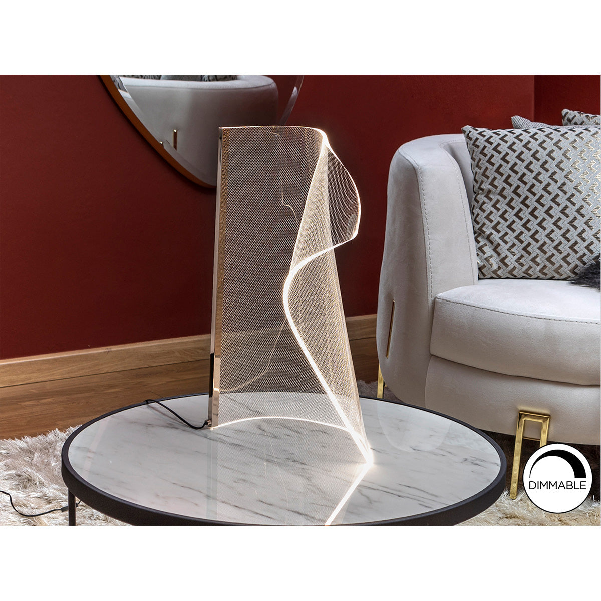 VELOS II - LAMPĂ DE MASĂ AUR ROZ