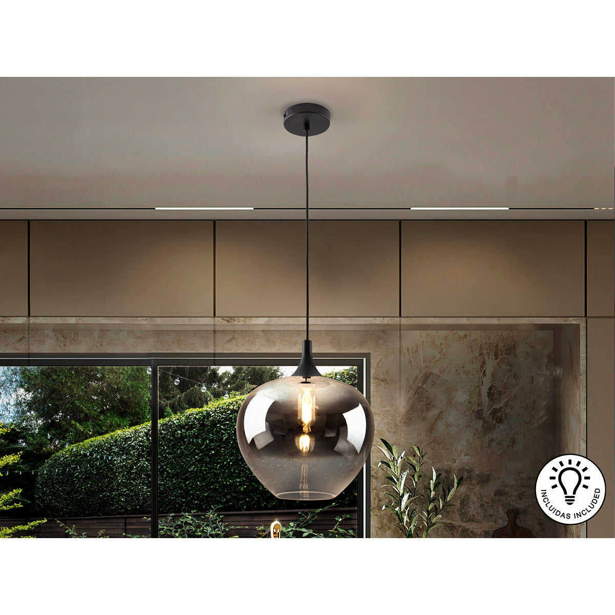 OPAZ-LAMP 1L NEGRU/FUMURIU D29