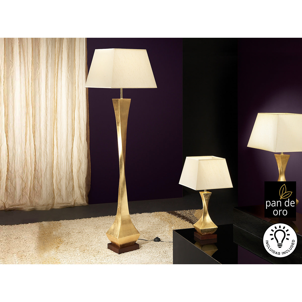 LAMPĂ DE PODEARĂ DECO, 1L, AUR.