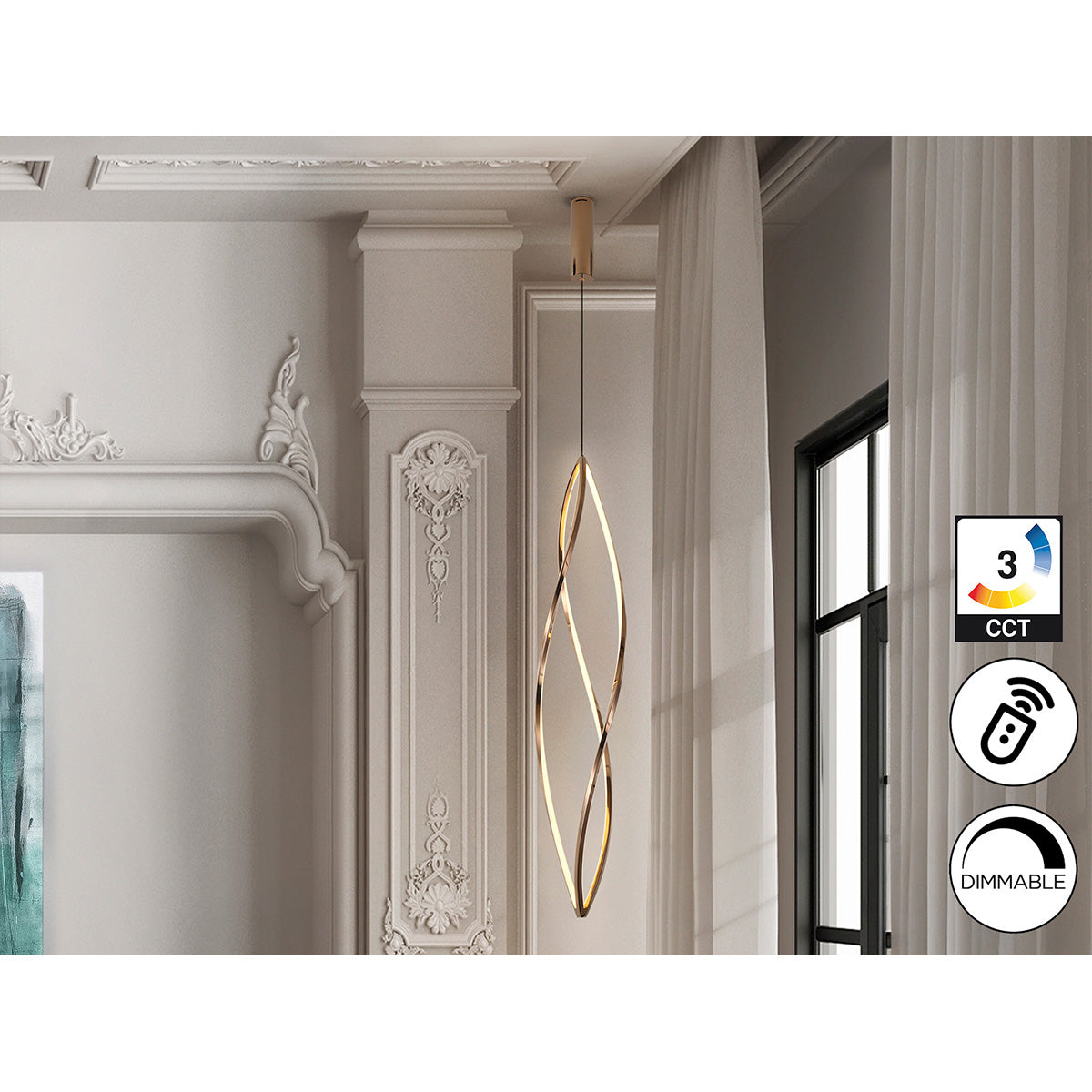 ADELE - LAMPĂ MARE ROSE GOLD