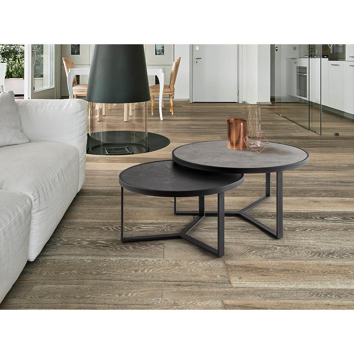 NAIRA - SET DE MESE MICI - GRI - NEGRU