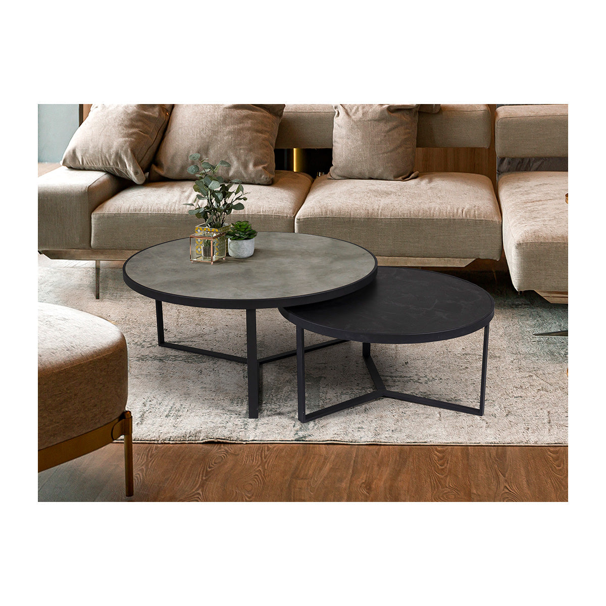 NAIRA - SET DE MESE - GRI - NEGRU