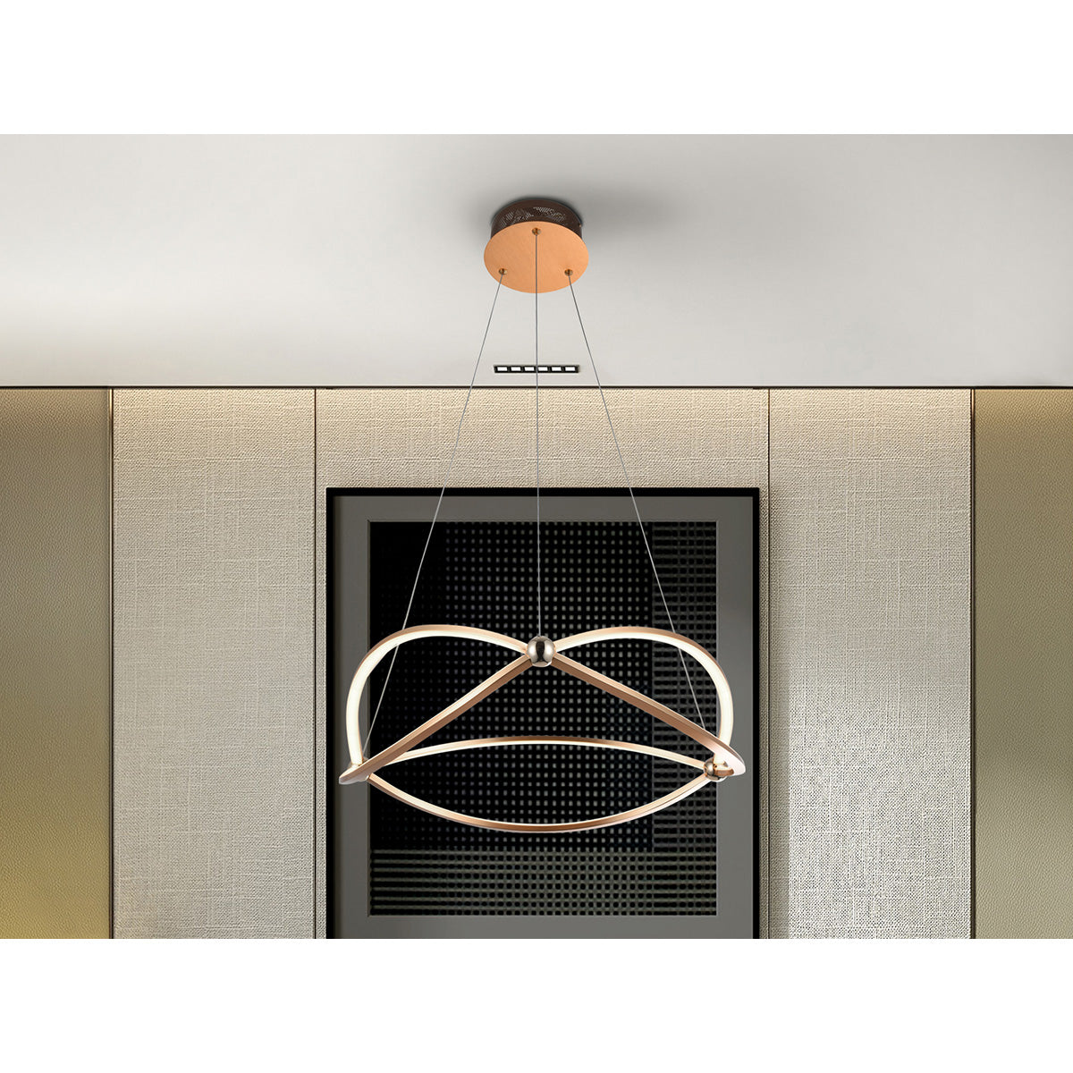 Lampă LED OCELLIS 60 cm, auriu-roz