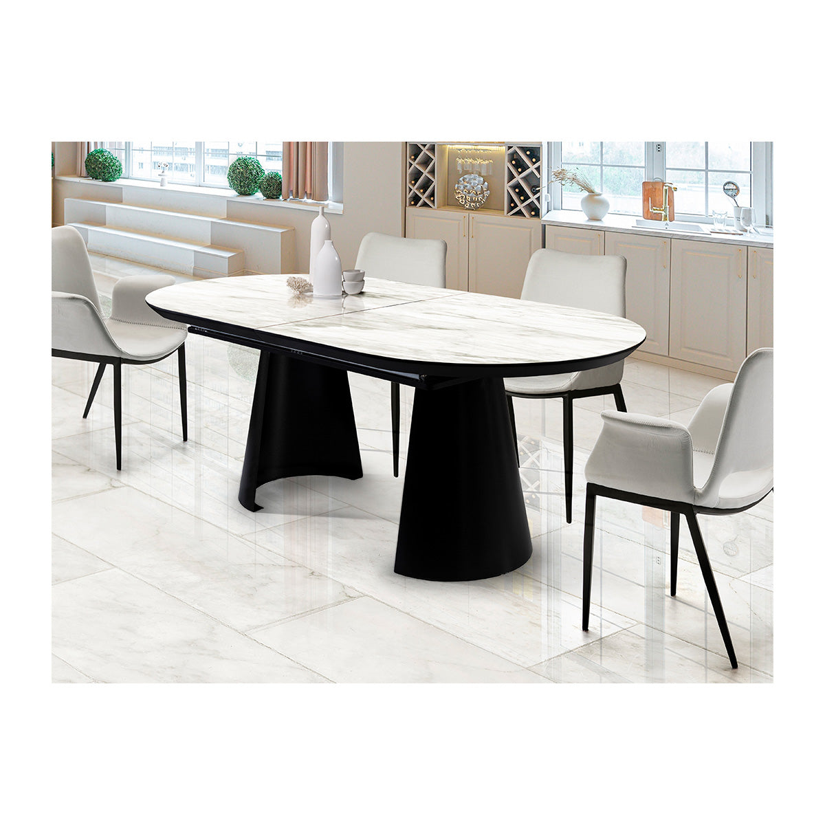 CAPRI - MASĂ DE SUGESTIE - BLAT DIN MARMURĂ ALBĂ