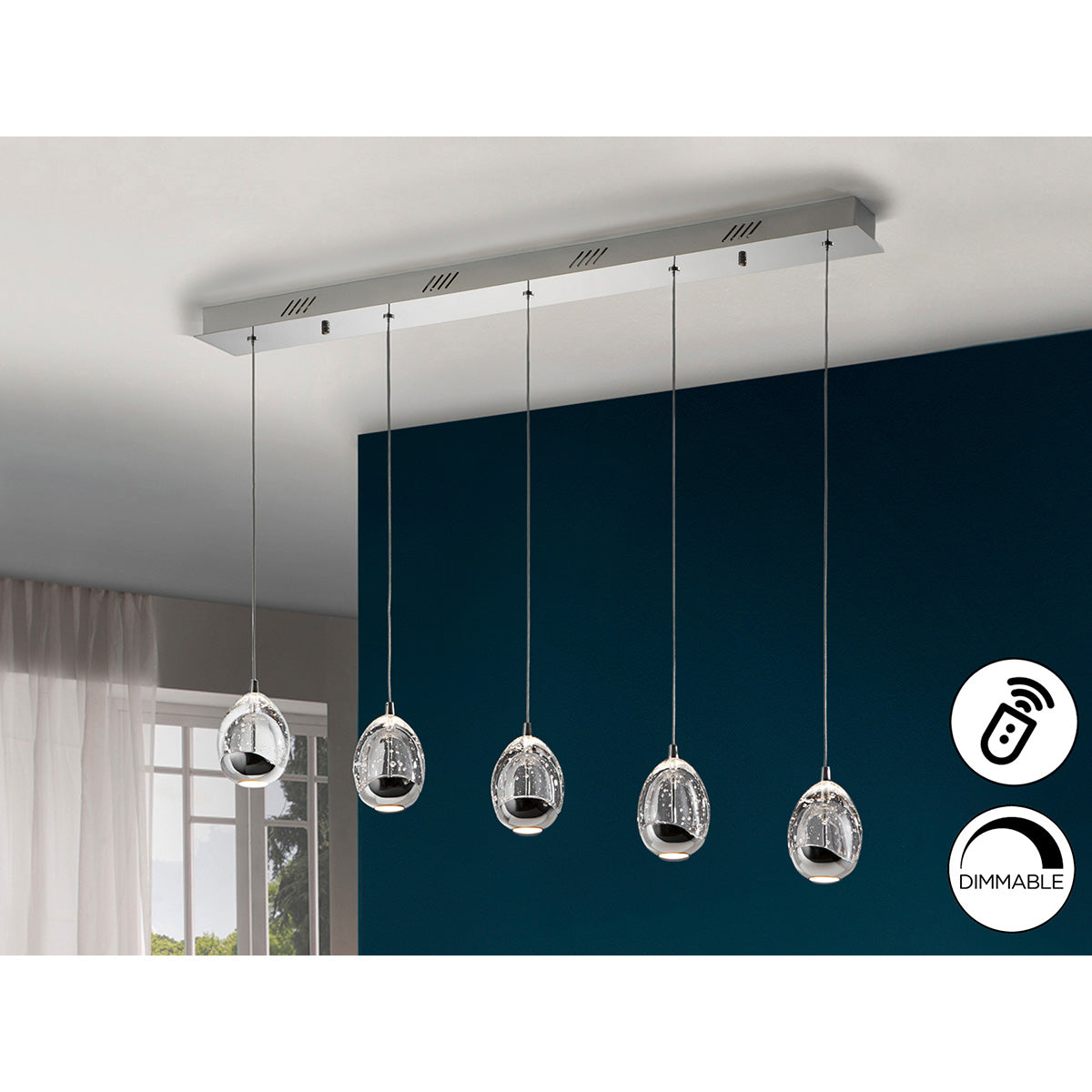 Lampă LED ROCIO, 5L, reglabilă, crom