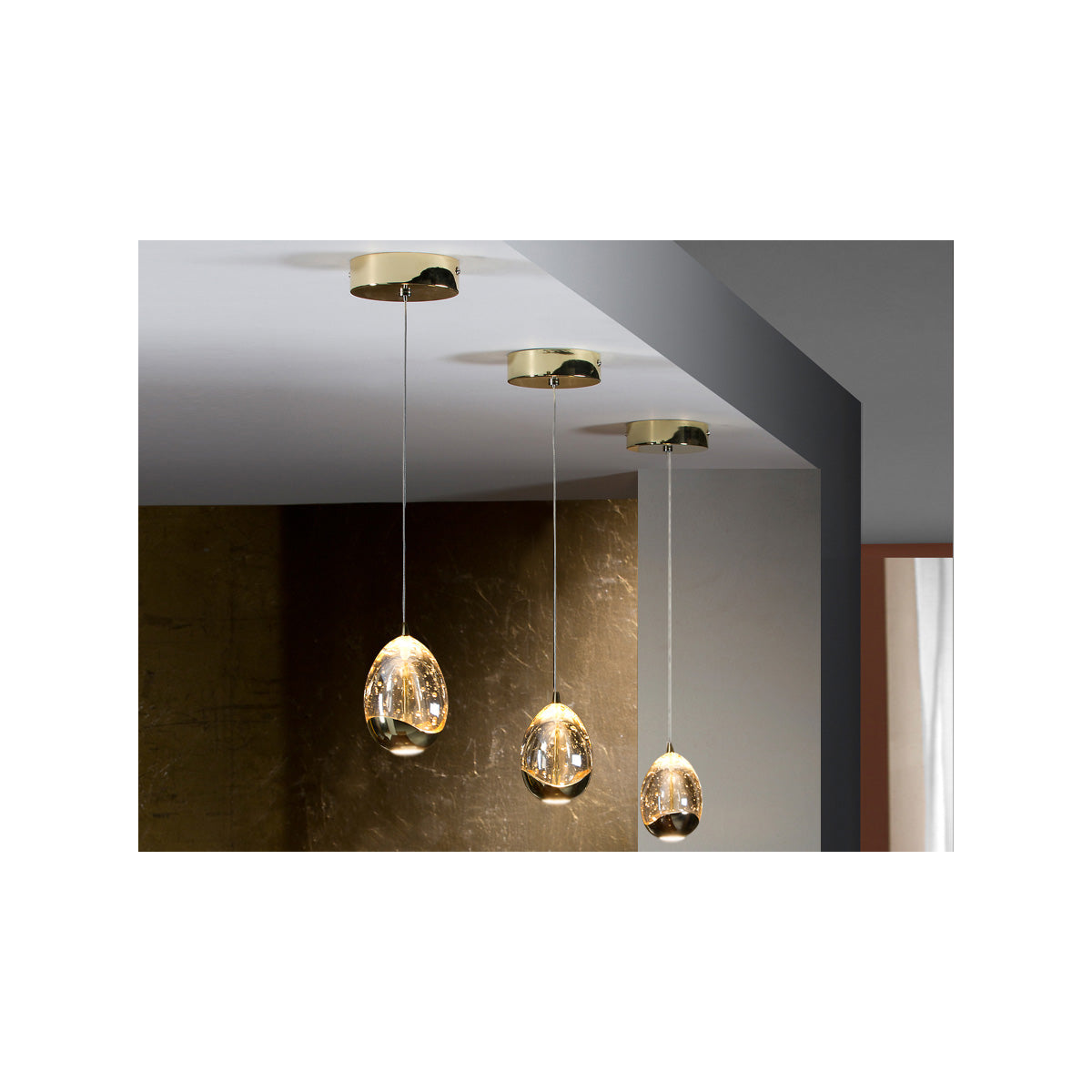 Lampă LED ROCIO 1, aurie