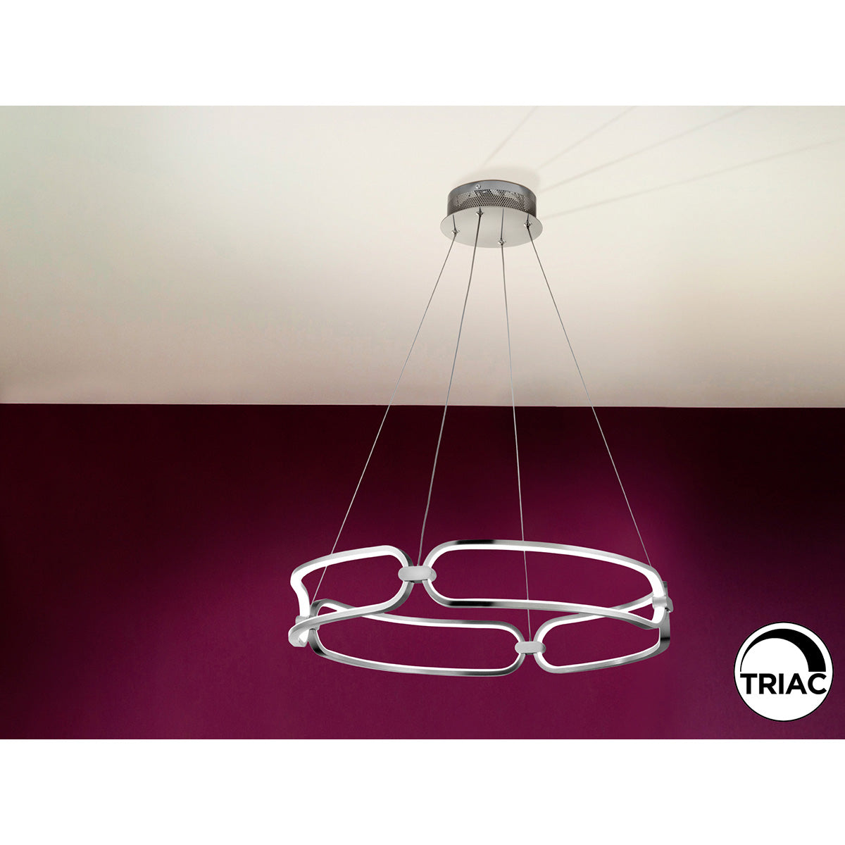 Lampă LED COLETTE, 60 cm, crom