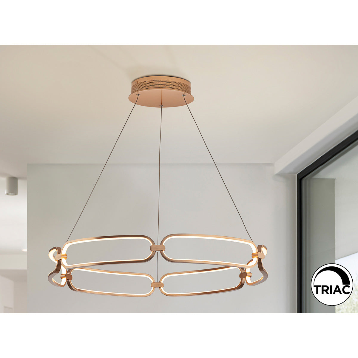 Lampă LED COLETTE 80 cm, auriu-roz