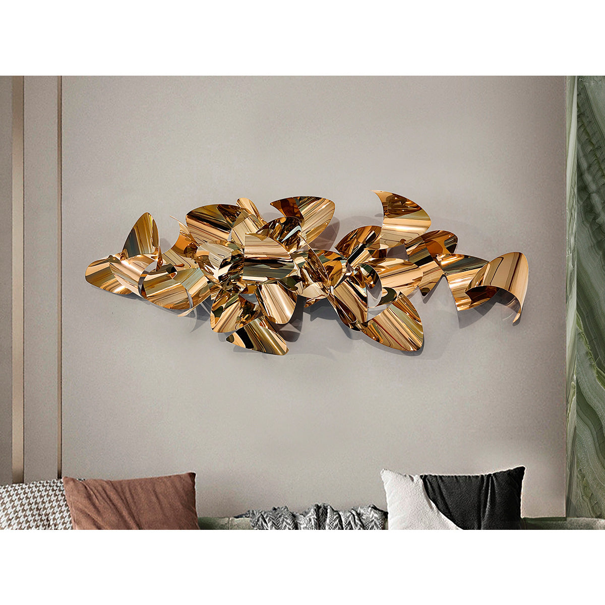 CAMILE - SCULPTURĂ DE PERETE - AUR ROZ