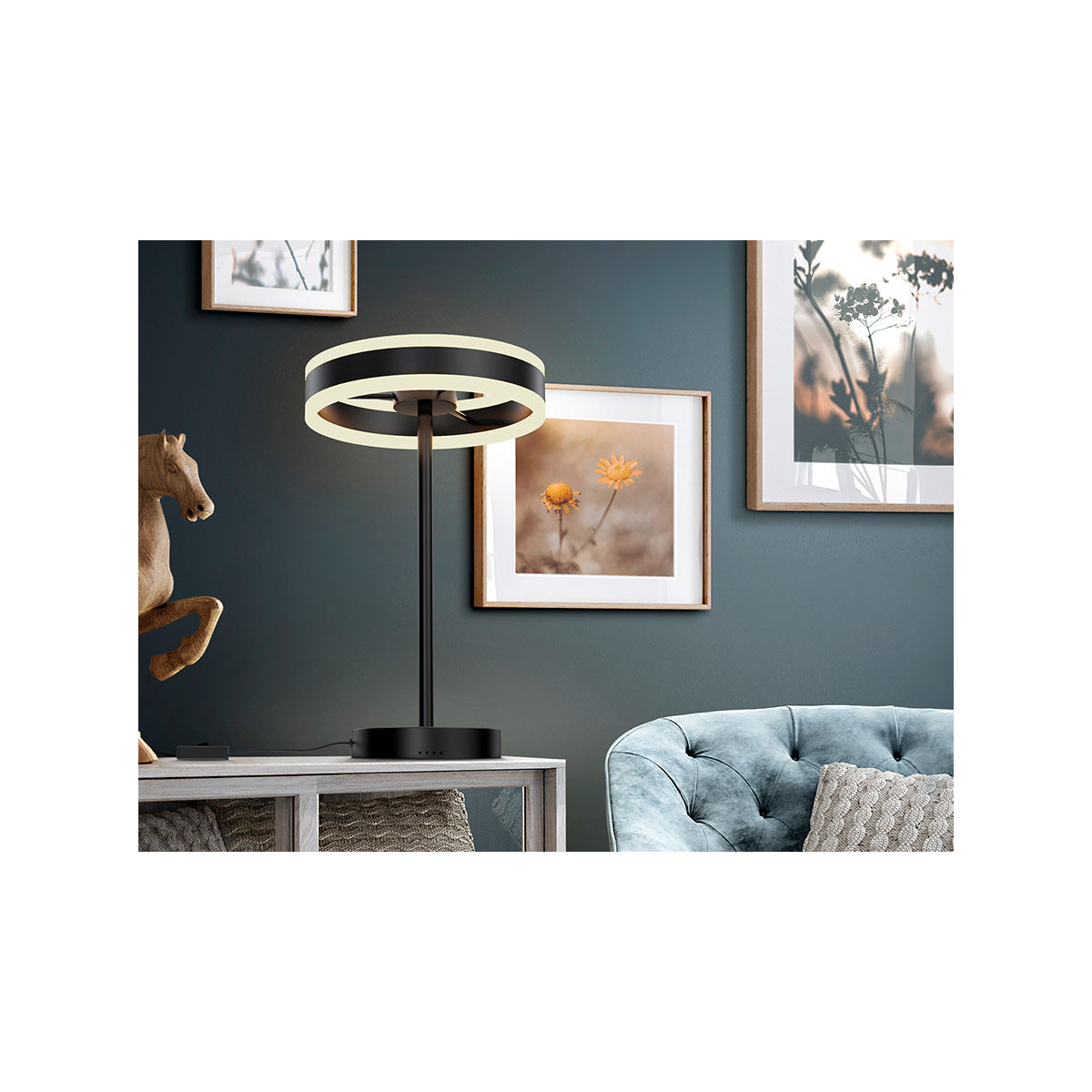 Lampă de masă cu LED HELIA, negru mat