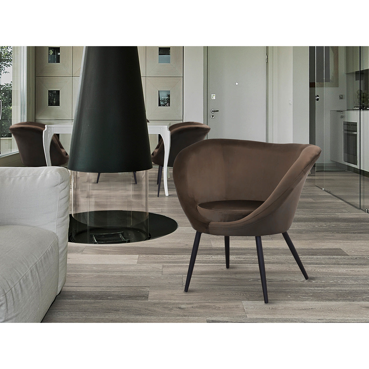 OZOME - SCAUN NEGRU-MARO