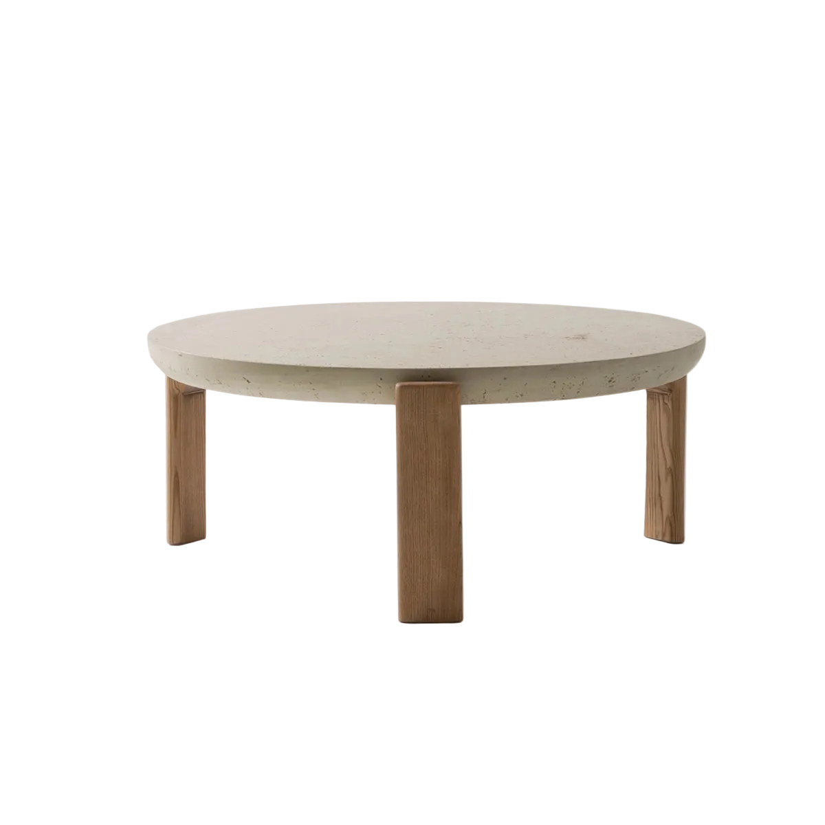 Masuta Cafea Bodrum – Travertin si Lemn Natural