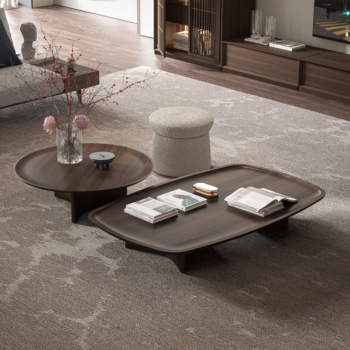 Masuta Cafea Riva – Lemn Nuc si Structura Metalica