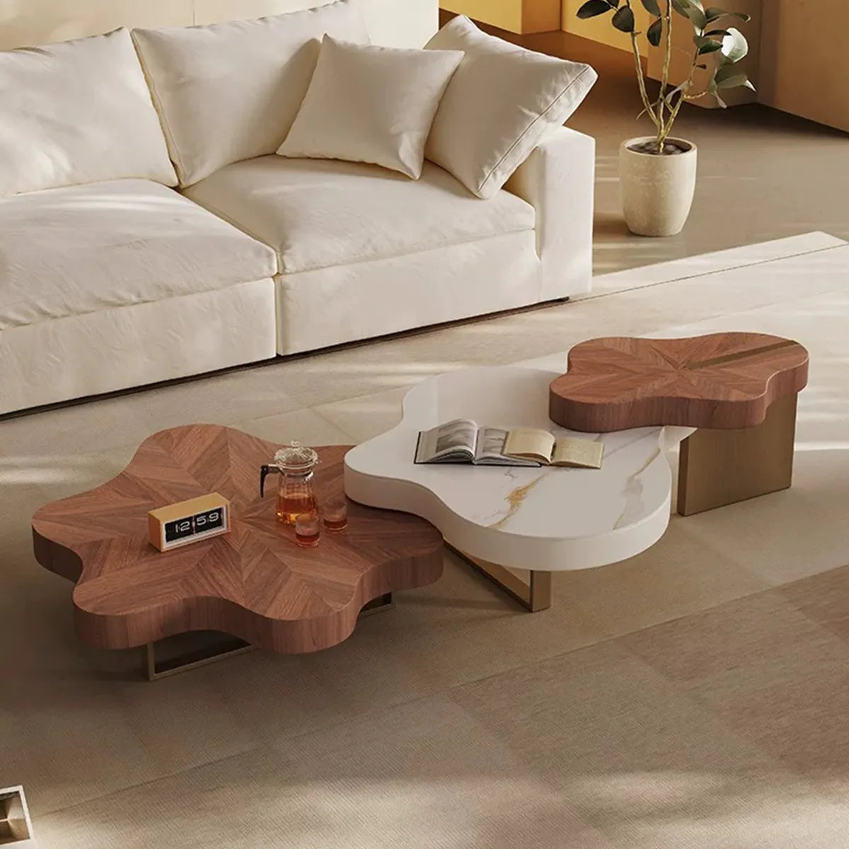 Set di tavolini da caffè Duo: design moderno ed elegante