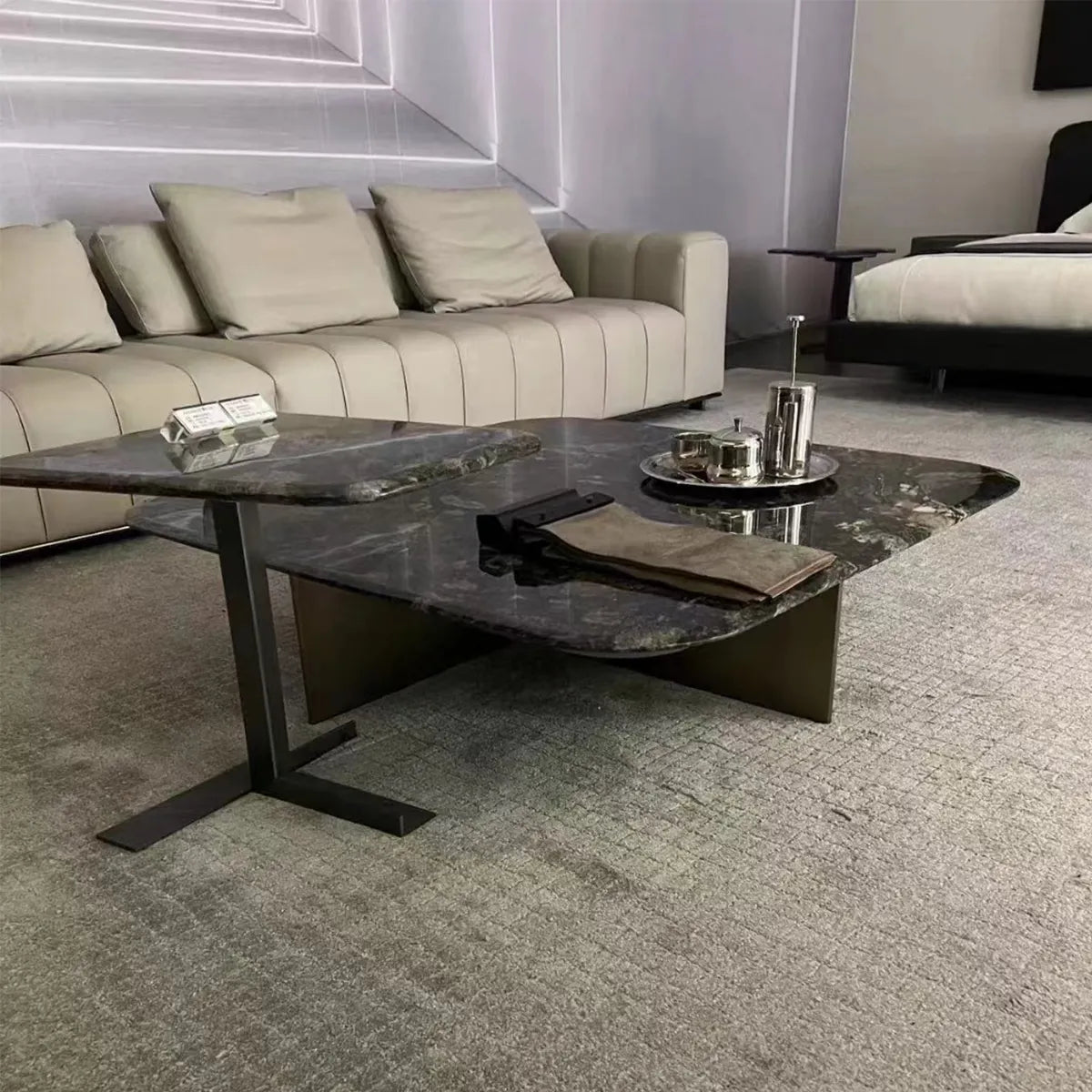 Set di tavolini da caffè Zaria – 2 pezzi, stile moderno