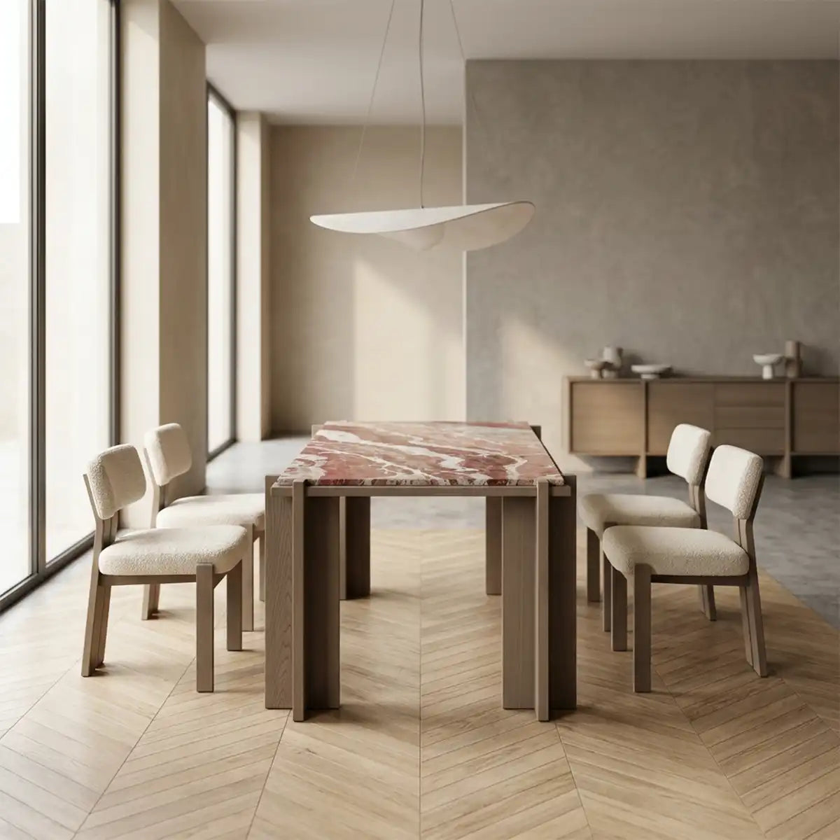 Masă Dining Koba - Masă Compactă Pentru Sufragerie, 120 cm