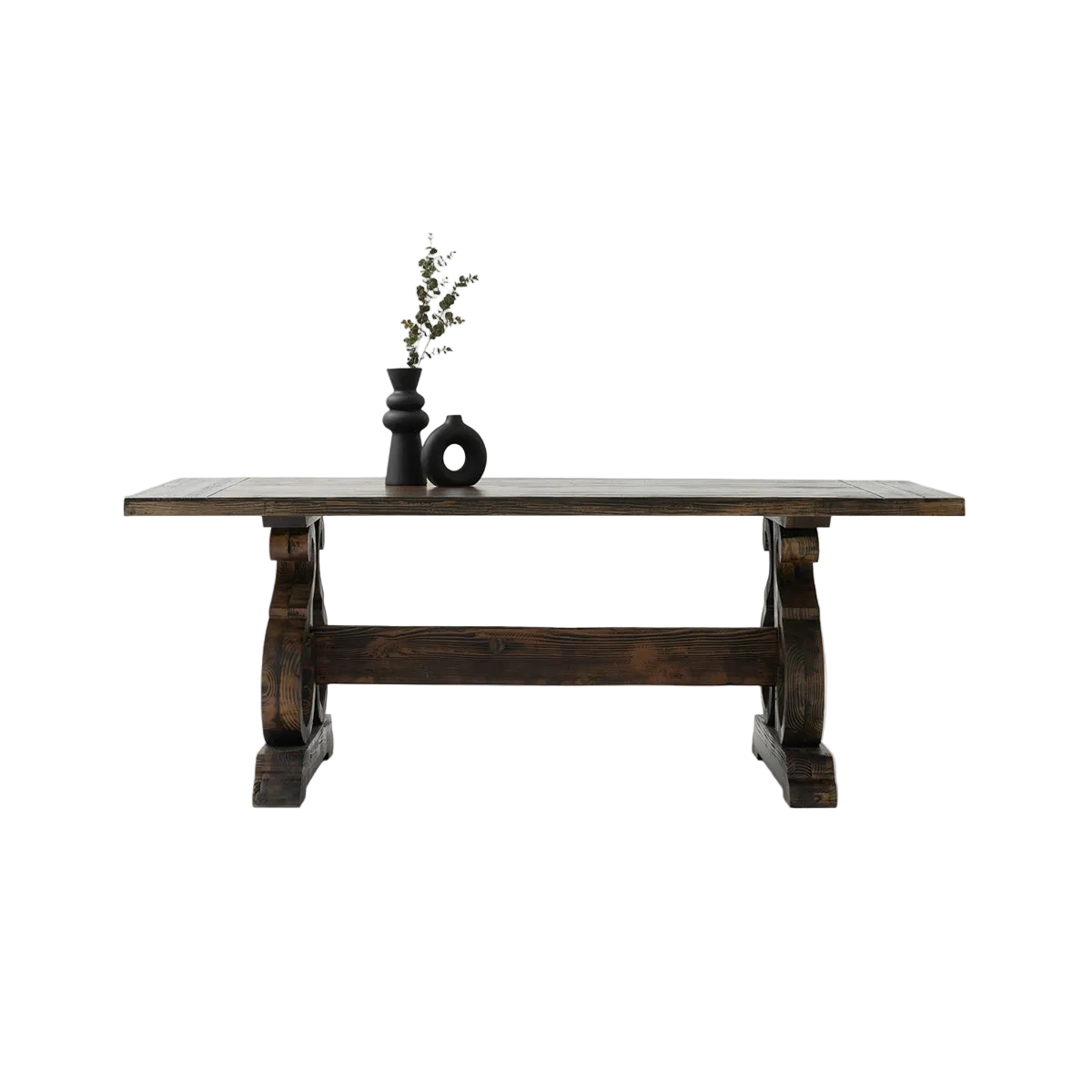 Masa Dining Teos – lemn negru modern