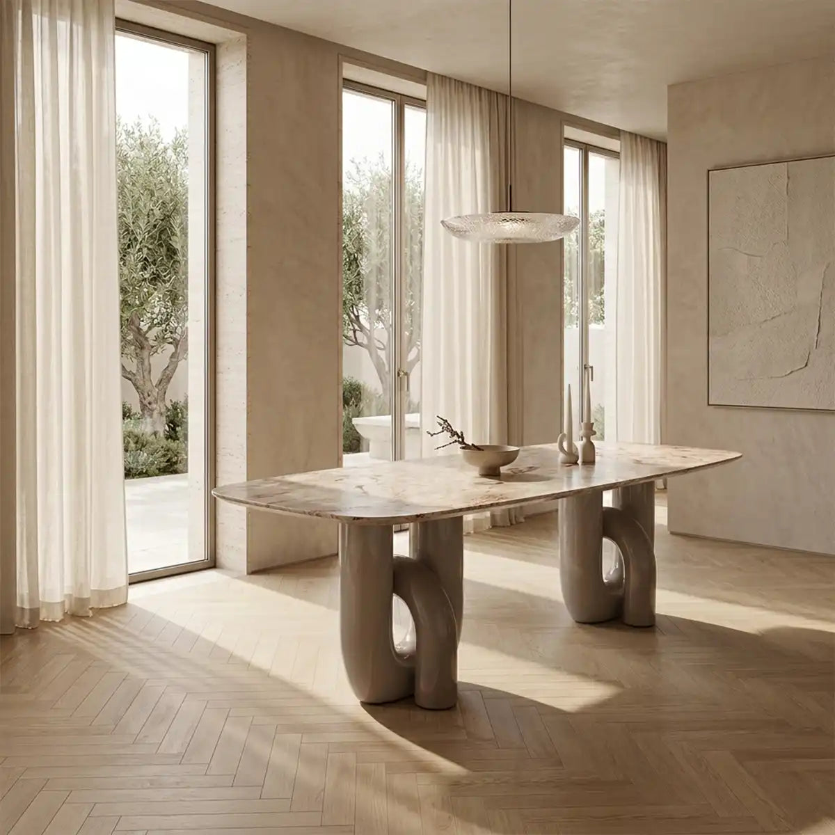 Masă Dining Yaba - Masă Spațioasă Pentru Sufragerie, 240 cm
