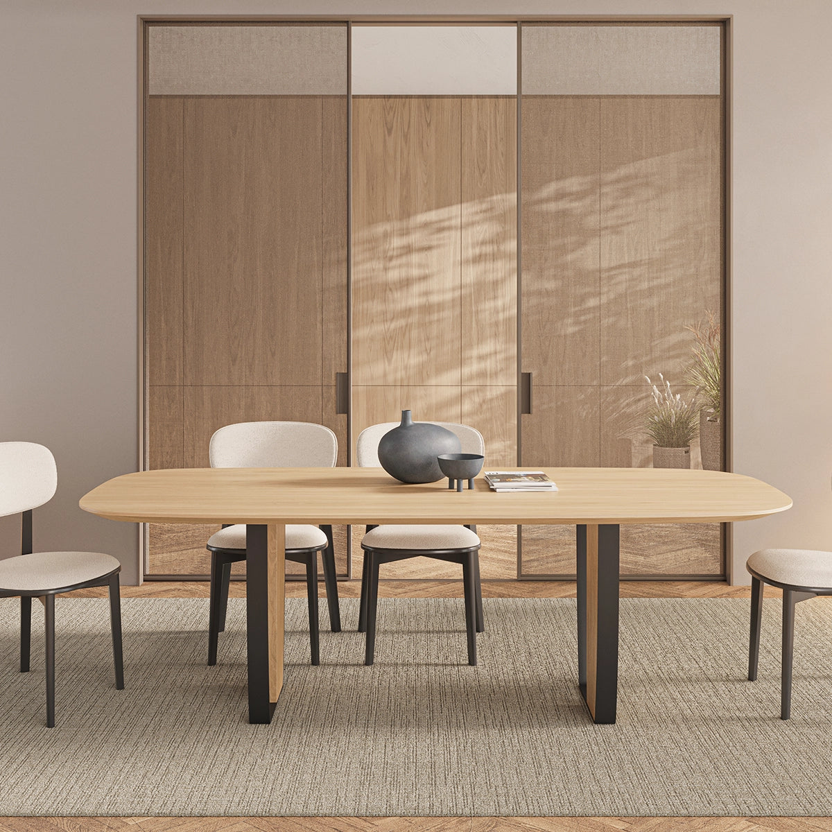 Set da pranzo in rovere di Barcellona