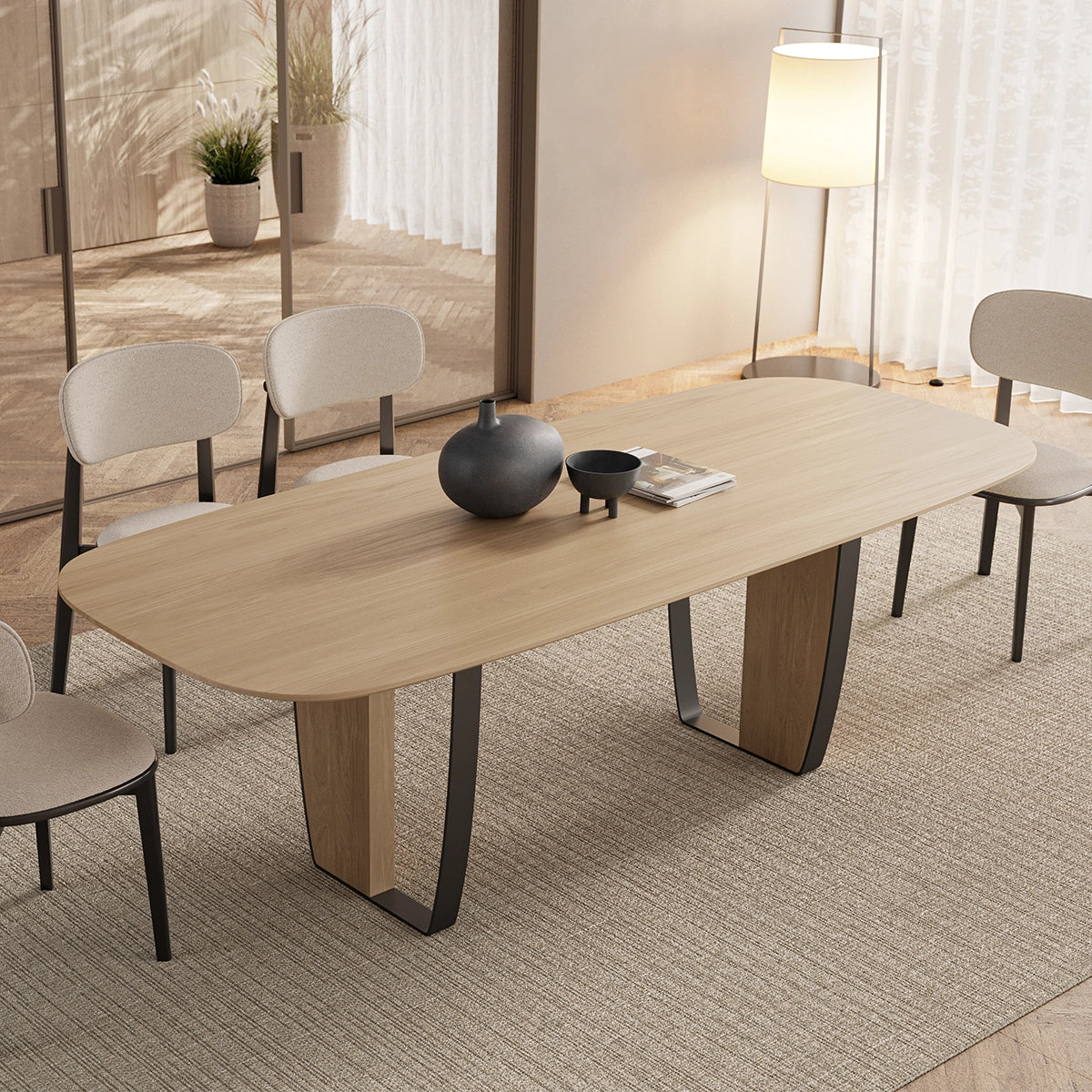 Set da pranzo in rovere di Barcellona