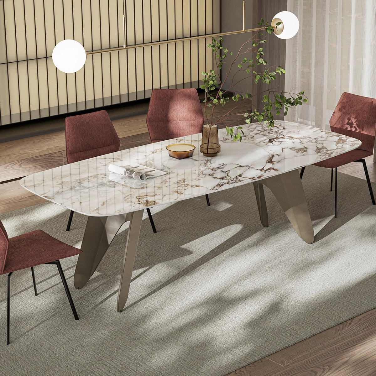 Masuta Farfalle – Blat Ceramic sau Lemn, Design Modern