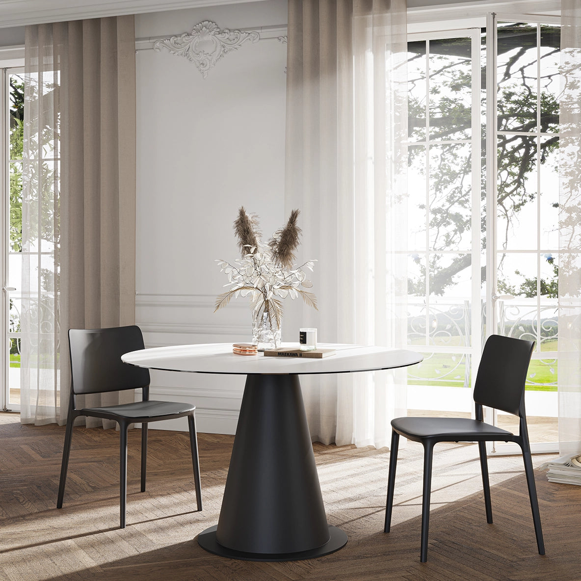 Masa Dining Luna – Blat Sticla sau Ceramic