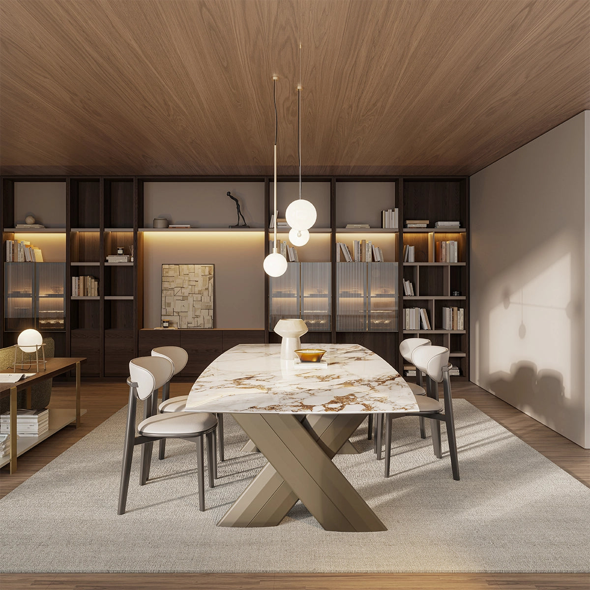 Masa de Dining Cross – Varianta Ceramica sau Lemn