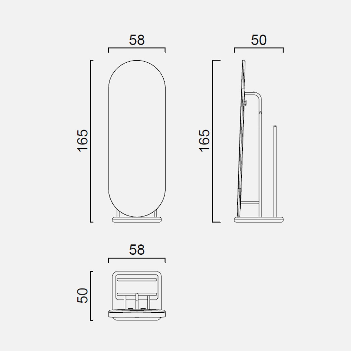 Oglinda Miro – Oglinda de Podea cu Rama Stejar