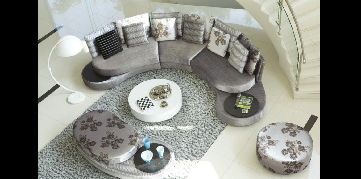 Coltar Monza + Taburet Rotund + Taburet Oval