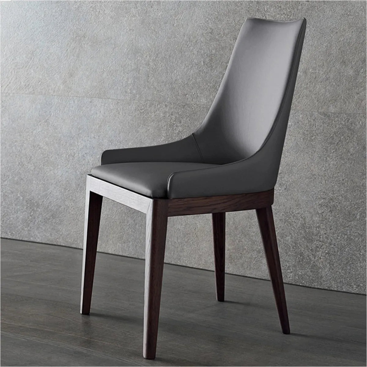 Sedia da pranzo Melon in legno ed ecopelle (PU)