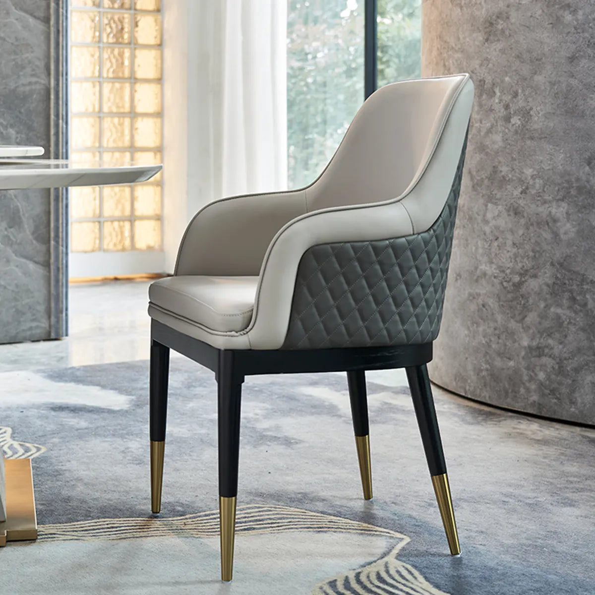 Sedia da pranzo nera - Pelle PU, design moderno ed elegante