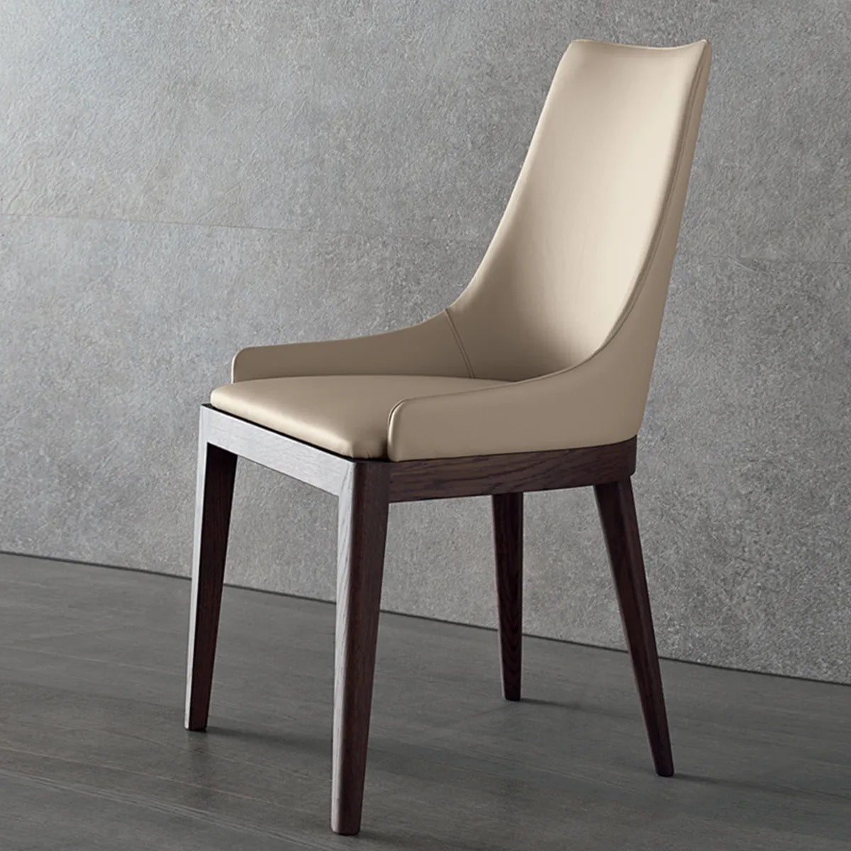 Sedia da pranzo Melon in legno ed ecopelle (PU)