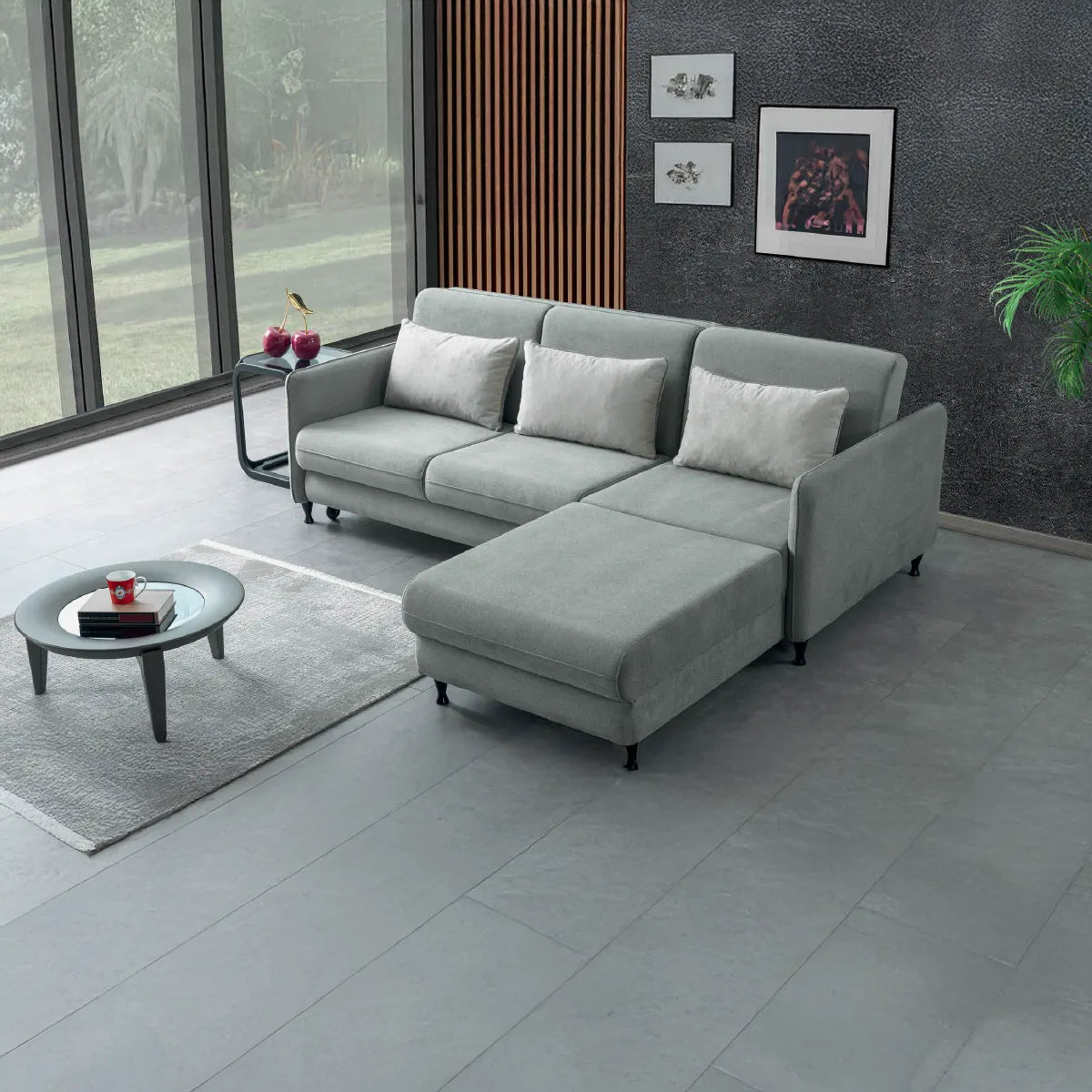 Coltar Extensibil Siena, boucle 244/274x208x88 cm