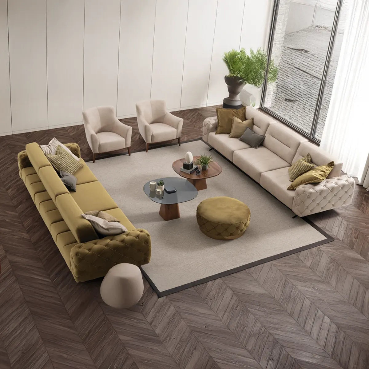 Composizione Vivere – Stile e Comfort per un Soggiorno Elegante